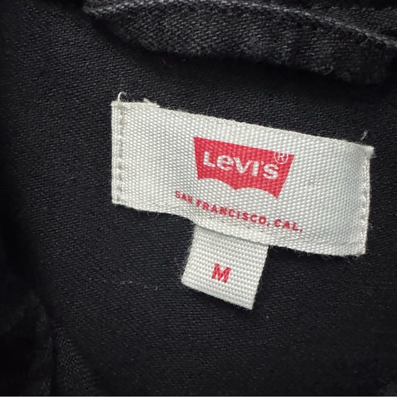 Levi’s Medium Black Denim Pearl Snap Dress - Picture 3 of 10